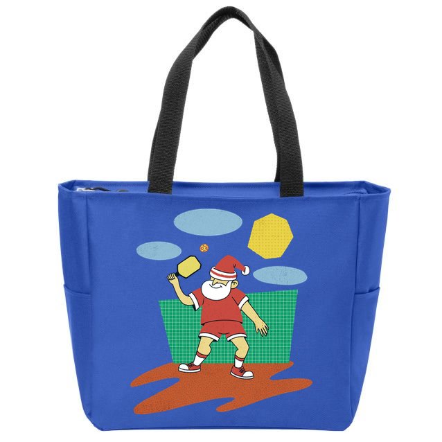 Pickleball Santa Claus Zip Tote Bag