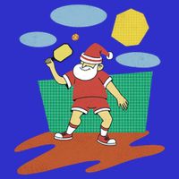 Pickleball Santa Claus Zip Tote Bag