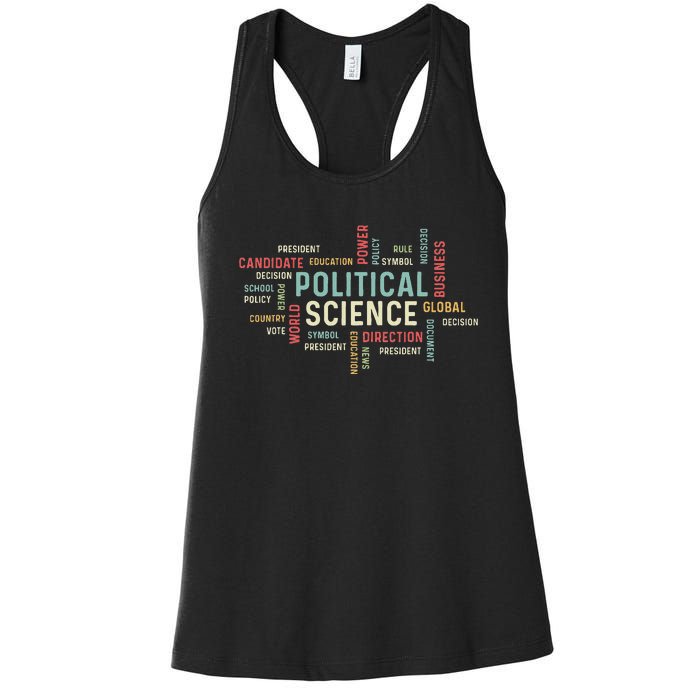 Political Science Careers Hardworking Student Women's Racerback Tank