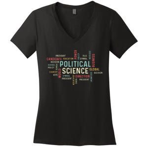 Political Science Careers Hardworking Student Women's V-Neck T-Shirt