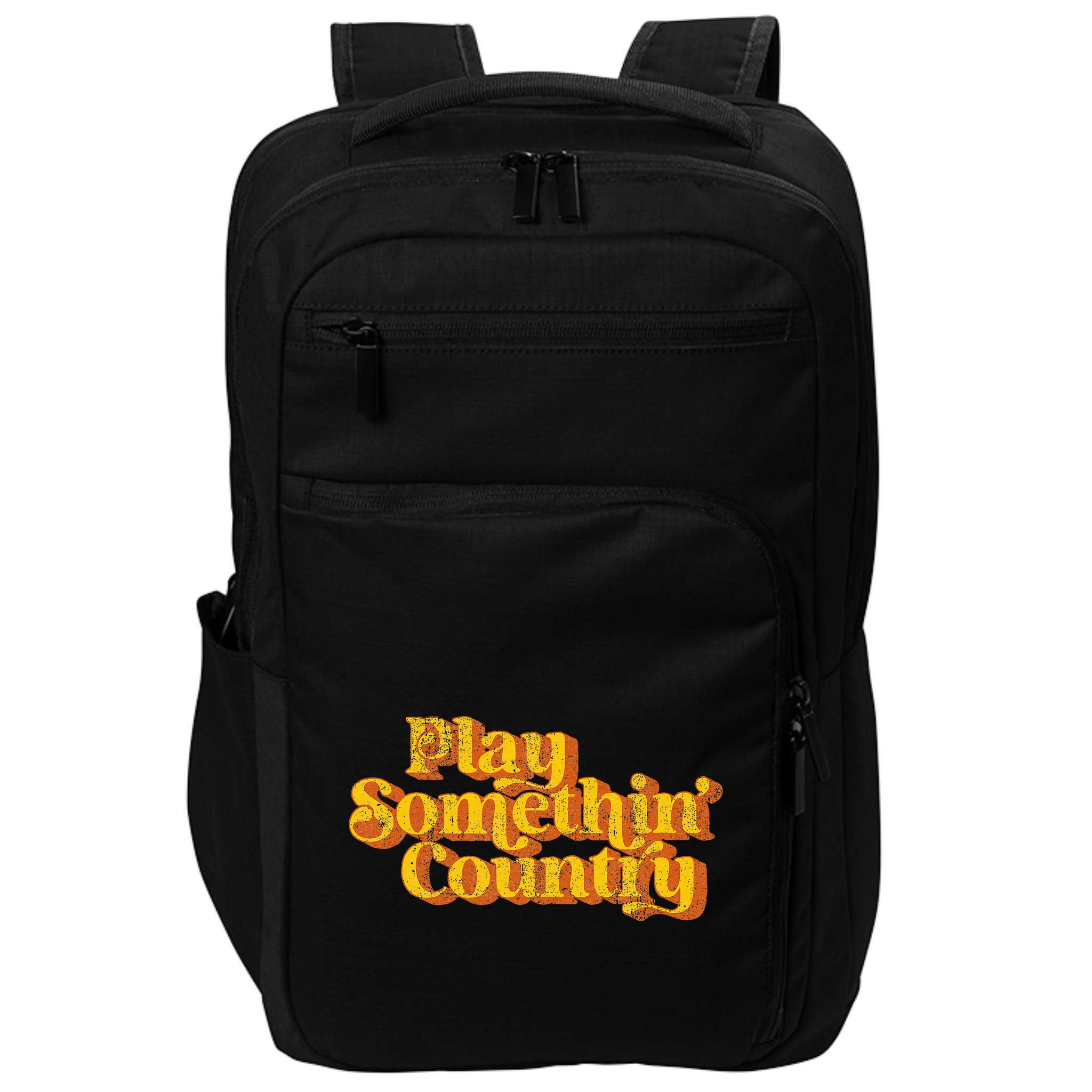 Play Something Country Music Saying Funny Retro 70S Impact Tech Backpack