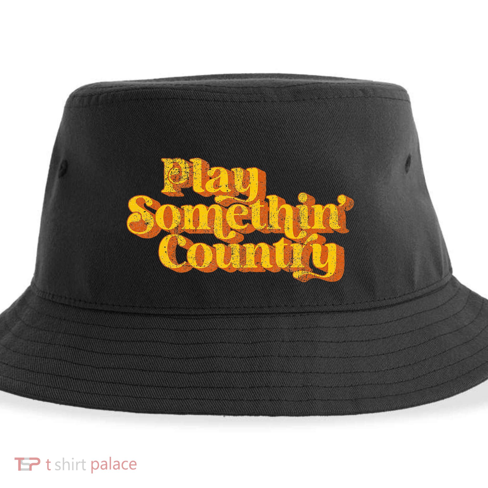Play Something Country Music Saying Funny Retro 70S Sustainable Bucket Hat