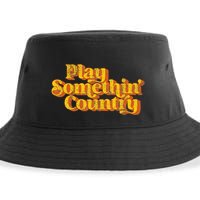Play Something Country Music Saying Funny Retro 70S Sustainable Bucket Hat