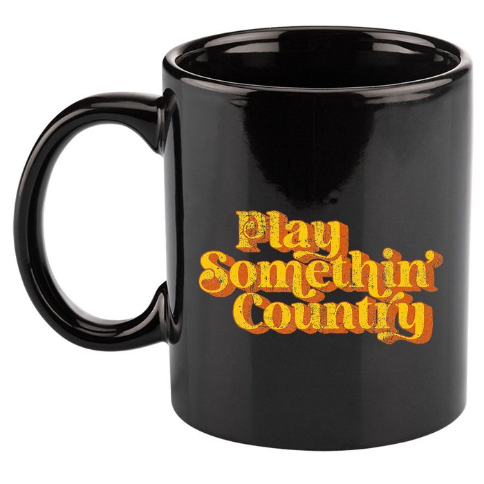 Play Something Country Music Saying Funny Retro 70S 11oz C Handle Ceramic Mug