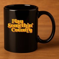 Play Something Country Music Saying Funny Retro 70S 11oz C Handle Ceramic Mug