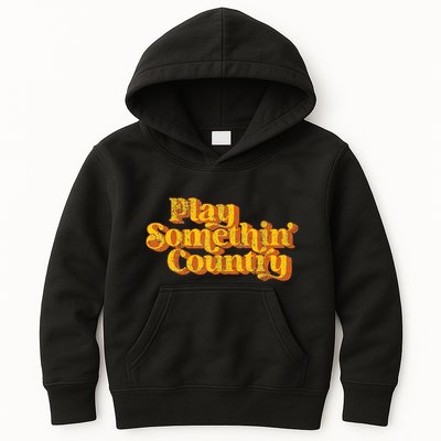 Play Something Country Music Saying Funny Retro 70S Kids Hoodie