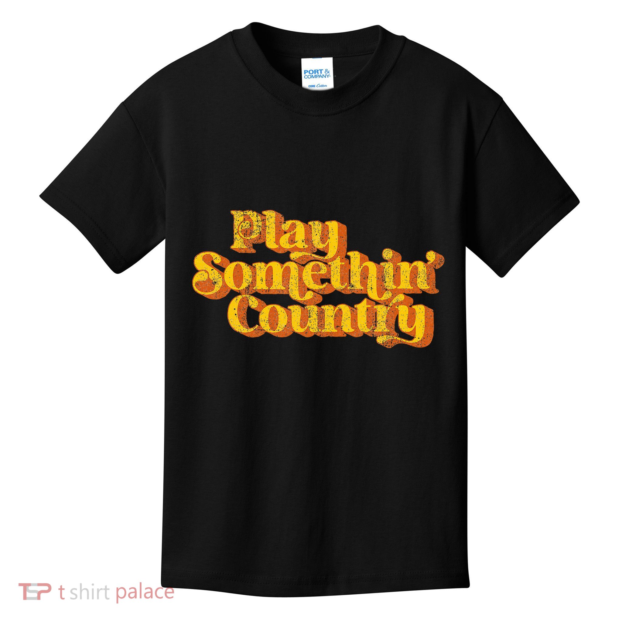 Play Something Country Music Saying Funny Retro 70S Kids T-Shirt
