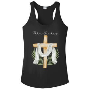 Palm Sunday Cross With Palm Leaves Meaningful Gift Ladies PosiCharge Competitor Racerback Tank