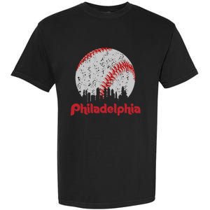 Philadelphia Skyline Cityscape Garment-Dyed Heavyweight T-Shirt