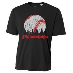 Philadelphia Skyline Cityscape Cooling Performance Crew T-Shirt