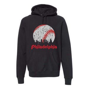 Philadelphia Skyline Cityscape Premium Hoodie