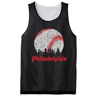 Philadelphia Skyline Cityscape Mesh Reversible Basketball Jersey Tank