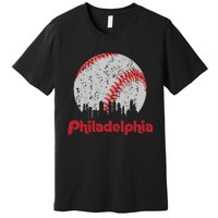 Philadelphia Skyline Cityscape Premium T-Shirt