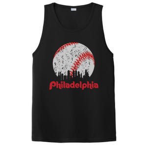 Philadelphia Skyline Cityscape PosiCharge Competitor Tank