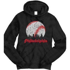 Philadelphia Skyline Cityscape Tie Dye Hoodie