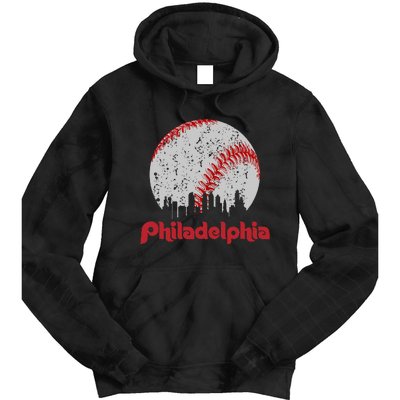 Philadelphia Skyline Cityscape Tie Dye Hoodie