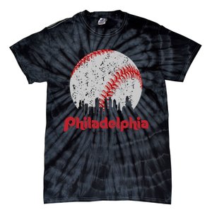 Philadelphia Skyline Cityscape Tie-Dye T-Shirt