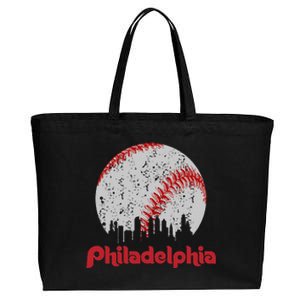 Philadelphia Skyline Cityscape Cotton Canvas Jumbo Tote