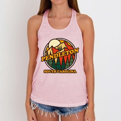 Pendleton South Carolina Mountain Hiking Souvenir Women's Knotted Racerback Tank