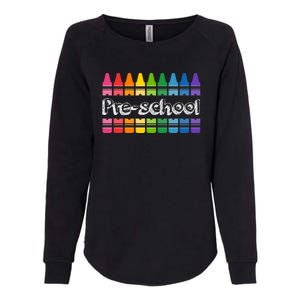 Pre School Colorful Crayons Back To School Womens California Wash Sweatshirt