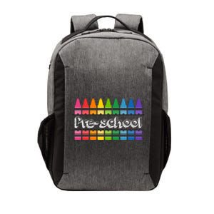 Pre School Colorful Crayons Back To School Vector Backpack