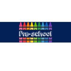 Pre School Colorful Crayons Back To School Bumper Sticker