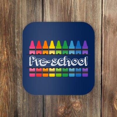 Pre School Colorful Crayons Back To School Coaster