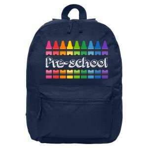 Pre School Colorful Crayons Back To School 16 in Basic Backpack