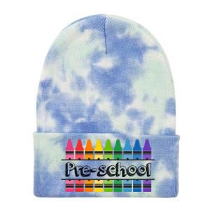 Pre School Colorful Crayons Back To School Tie Dye 12in Knit Beanie