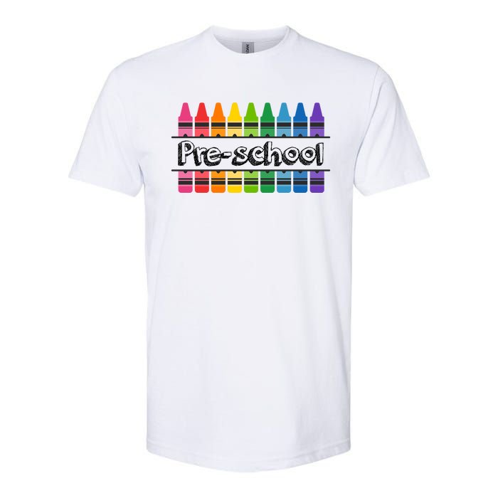 Pre School Colorful Crayons Back To School Softstyle CVC T-Shirt