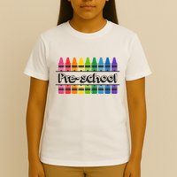 Pre School Colorful Crayons Back To School T-Shirt