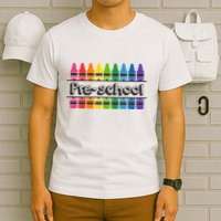 Pre School Colorful Crayons Back To School T-Shirt
