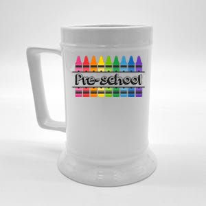 Pre School Colorful Crayons Back To School Beer Stein