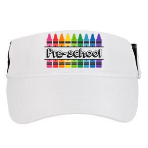 Pre School Colorful Crayons Back To School Adult Drive Performance Visor