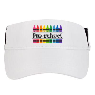 Pre School Colorful Crayons Back To School Adult Drive Performance Visor