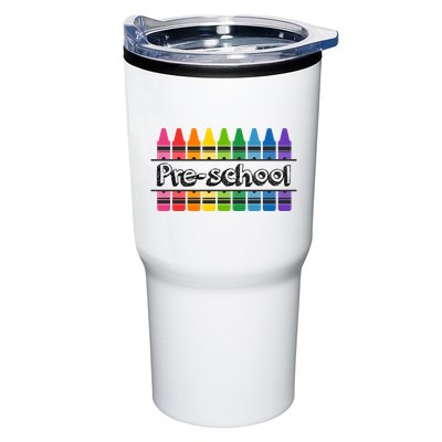 Pre School Colorful Crayons Back To School Tumbler