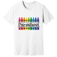 Pre School Colorful Crayons Back To School Premium T-Shirt