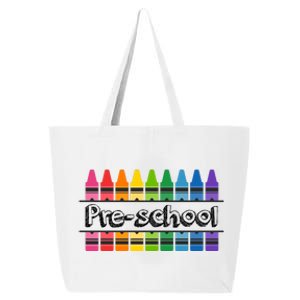 Pre School Colorful Crayons Back To School 25L Jumbo Tote