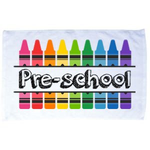 Pre School Colorful Crayons Back To School Microfiber Hand Towel