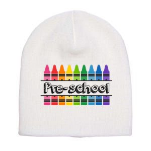 Pre School Colorful Crayons Back To School Short Acrylic Beanie