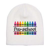 Pre School Colorful Crayons Back To School Short Acrylic Beanie