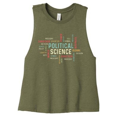 Political Science Careers Hardworking Student Women's Racerback Cropped Tank