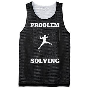 Problem Solving Climber Rock Climbing Bouldering Pun Funny Mesh Reversible Basketball Jersey Tank