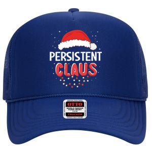 Persistent Santa Claus Christmas Matching Costume Gift High Crown Mesh Back Trucker Hat