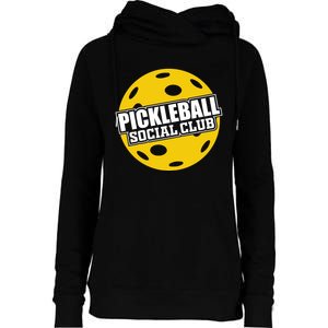 Pickleball Social Club Pickleball Gift Womens Funnel Neck Pullover Hood