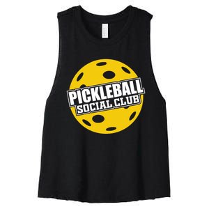 Pickleball Social Club Pickleball Gift Women's Racerback Cropped Tank