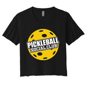 Pickleball Social Club Pickleball Gift Women's Crop Top Tee