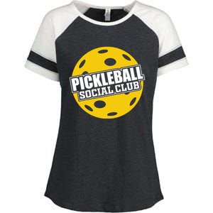 Pickleball Social Club Pickleball Gift Enza Ladies Jersey Colorblock Tee