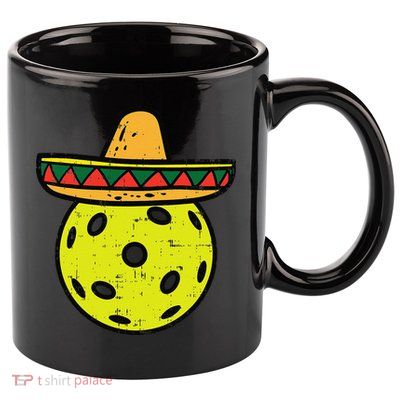 Pickleball Sombrero Cinco De Mayo Fiesta Sport Mexican 11oz C Handle Ceramic Mug
