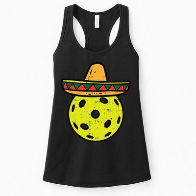 Pickleball Sombrero Cinco De Mayo Fiesta Sport Mexican Womens Tank Top